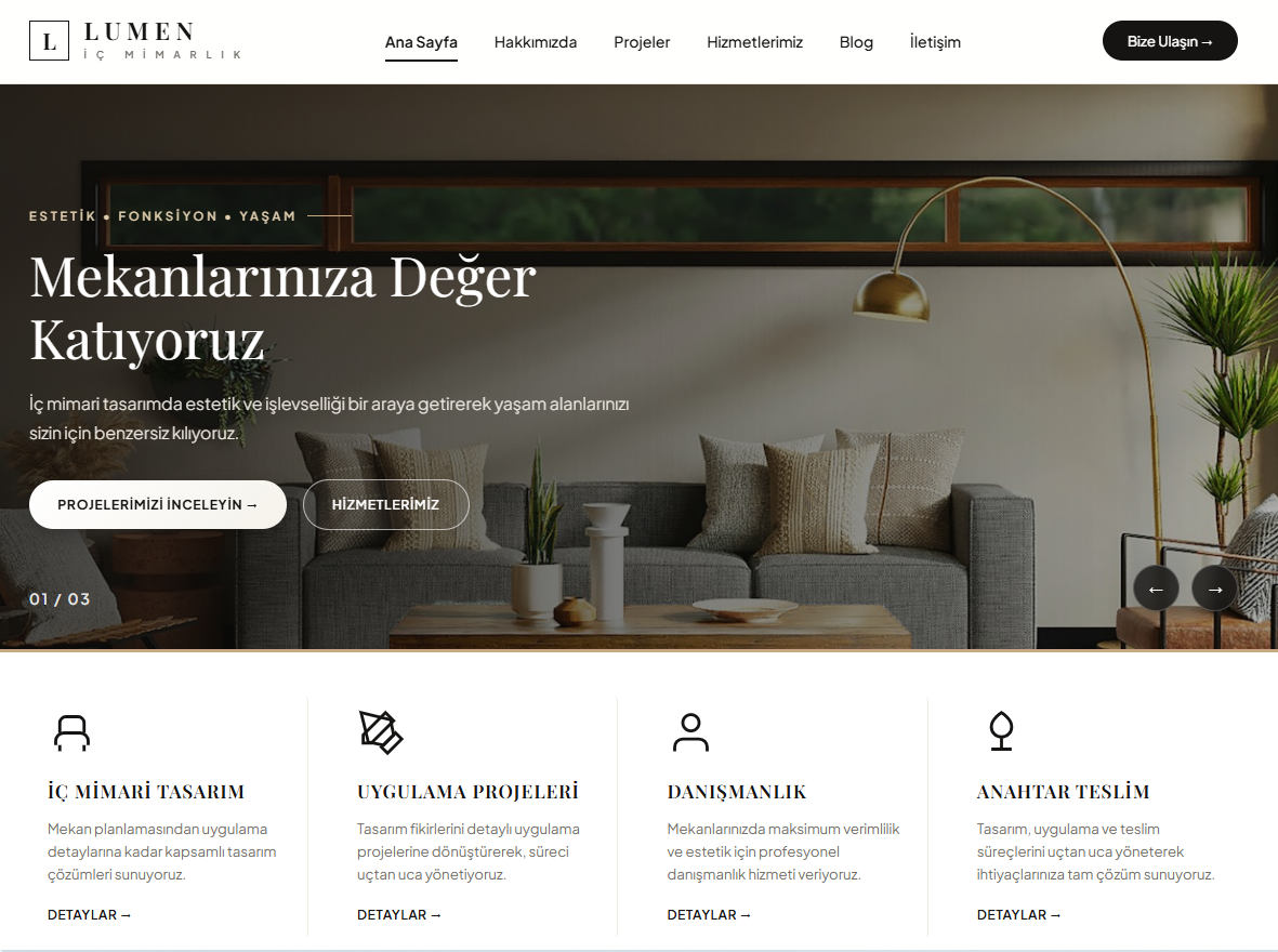 Kurumsal Web Site - 4 Web Tasarım Örneği